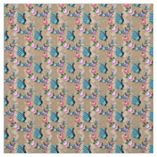 Abstract background with Hungarian folklore patter Fabric