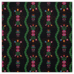 Abstract background with Hungarian folklore patter Fabric