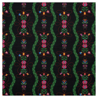 Abstract background with Hungarian folklore patter Fabric