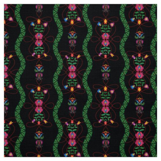 Abstract background with Hungarian folklore patter Fabric