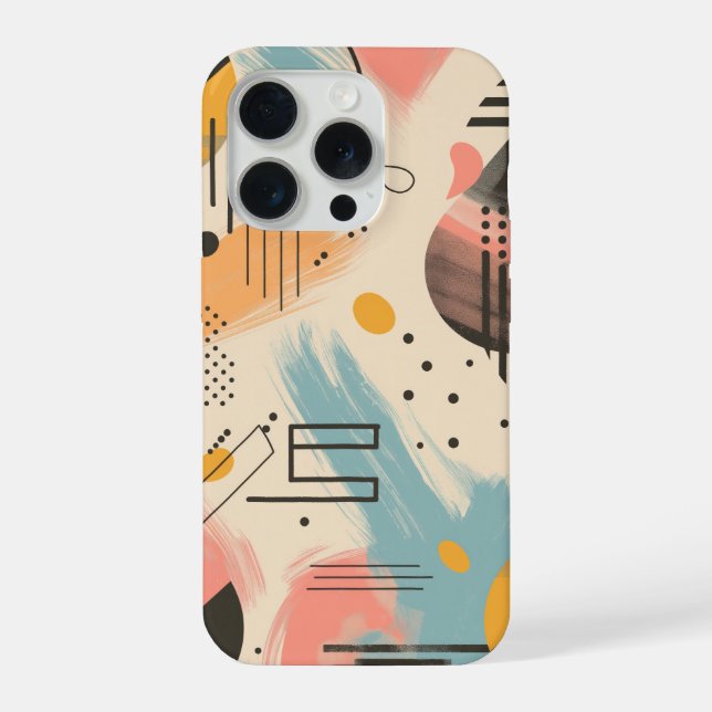 Abstract background with linear patterns iphone case (Back)