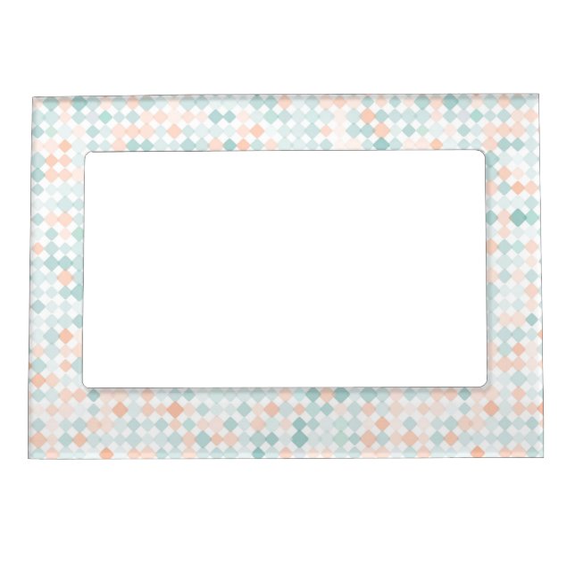 Abstract background with mixed small spots magnetic picture frame (Front)