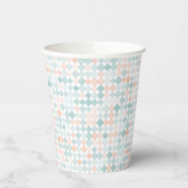 Abstract background with mixed small spots paper cups (Left)