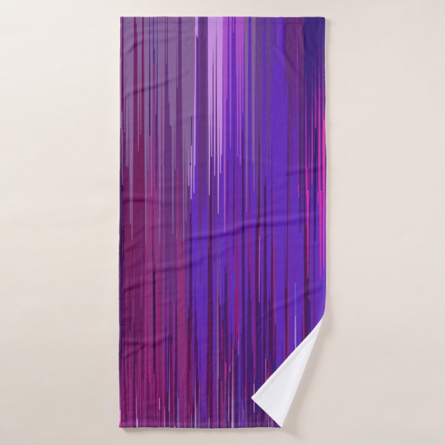 Abstract background with thin purple vertical line bath towel (Bath Towel)