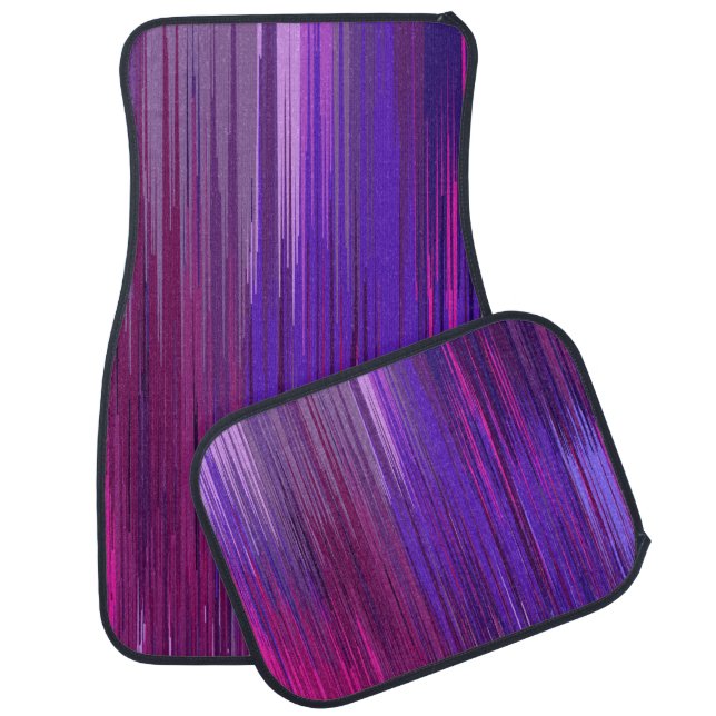 Abstract background with thin purple vertical line car floor mat (Set)