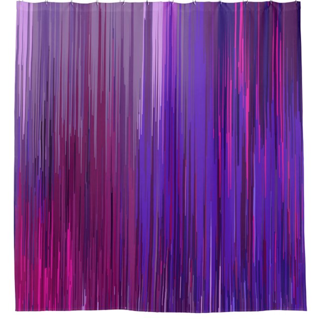Abstract background with thin purple vertical line shower curtain (Front)