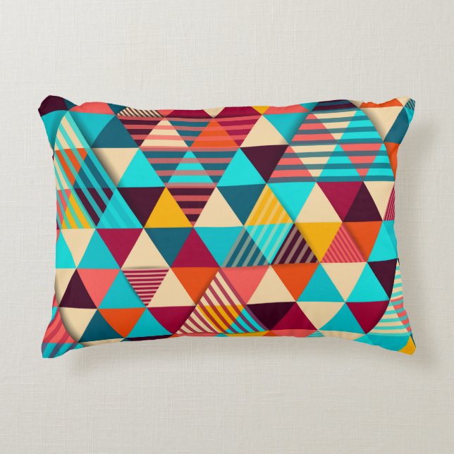 Abstract background with triangle shapes. Modern g Accent Pillow (Front)