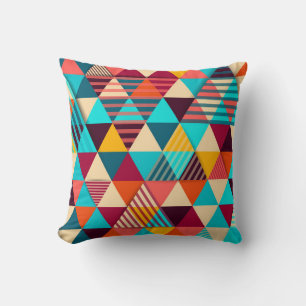 Abstract background with triangle shapes. Modern g Throw Pillow