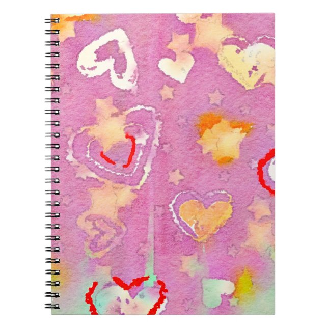 abstract background with watercolor texture, Oil p Notebook (Front)