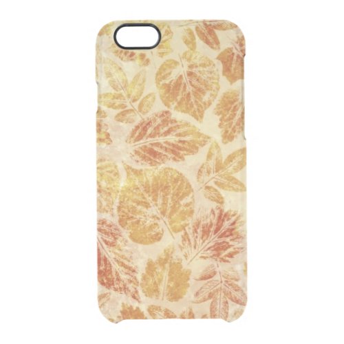 Abstract backgrounds watercolor leaves clear iPhone 66S case