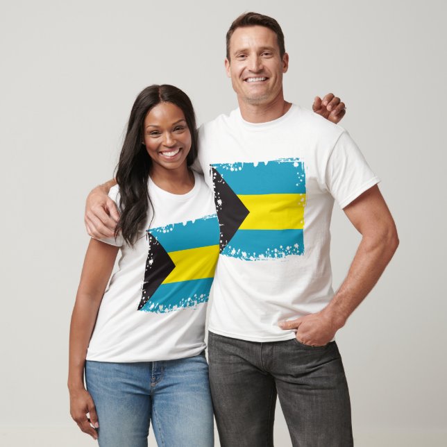 Abstract Bahamas Flag, Bahamian Colours, t-shirt (Unisex)