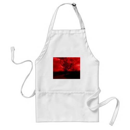 Abstract Bald Tree Adult Apron