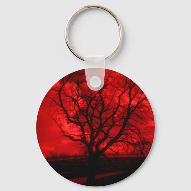 Abstract Bald Tree Keychain (Front)