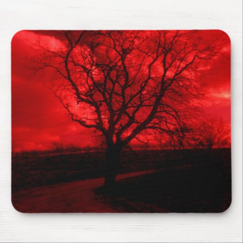 Abstract Bald Tree Mouse Pad