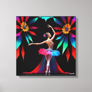 Abstract Ballet Dancer Art Canvas Print