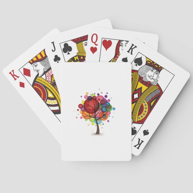 Abstract Balloon Tree  Playing Cards (Back)