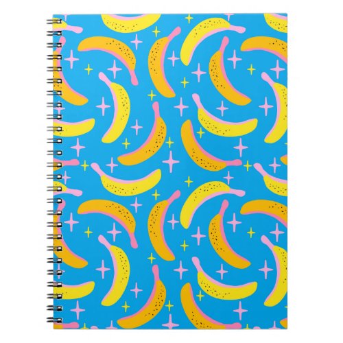 Abstract banana pattern notebook