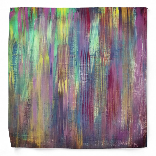 Abstract Bandana "Colored Stripe Design" (Front)
