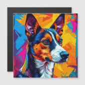Abstract Basenji Dog Portrait (Front/Back)