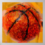 Abstract Basketball Poster