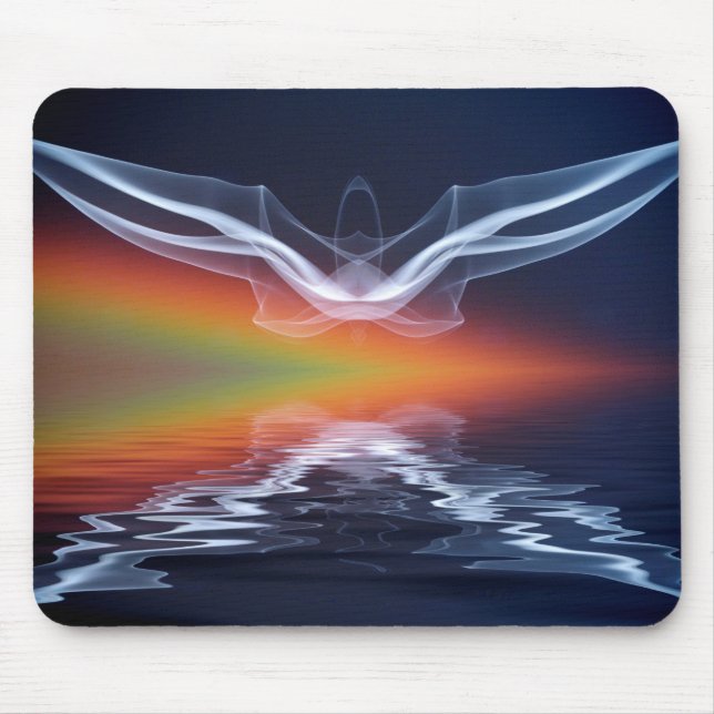 Abstract Bat Silhouette Mouse Pad (Front)