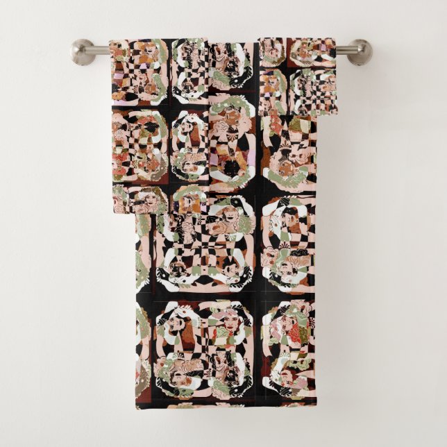 Abstract Bath Towel Set (Insitu)