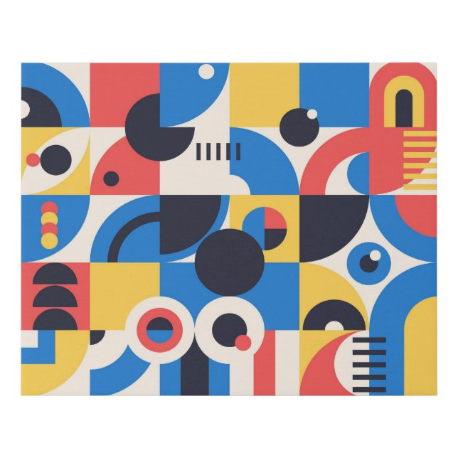 Abstract Bauhaus Canvas Art Painting (Front)