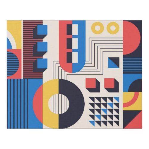 Abstract Bauhaus Faux Canvas Art Painting