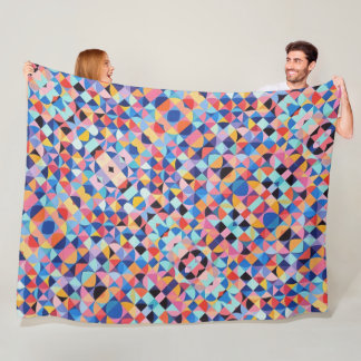 Abstract Bauhaus Geometric Art Fleece Blanket
