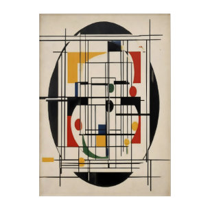 Abstract Bauhaus Geometric Modern Minimalist Acrylic Print