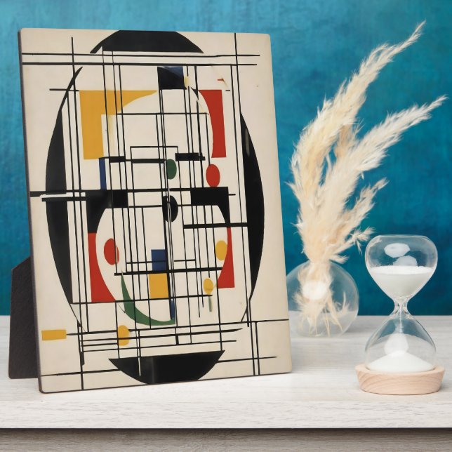 Abstract Bauhaus Geometric Modern Minimalist Art Plaque (Side)