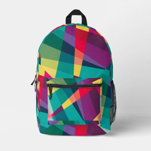 Abstract Bauhaus geometric pattern background  Printed Backpack