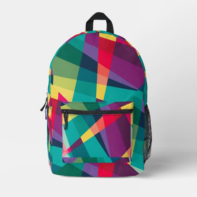 Abstract Bauhaus geometric pattern background  Printed Backpack (Front)