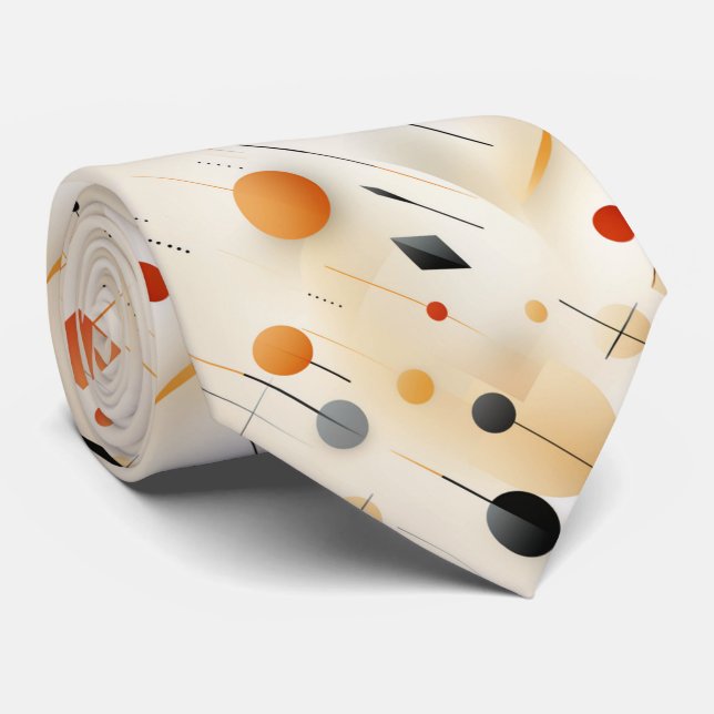 Abstract Bauhaus Neck Tie (Rolled)