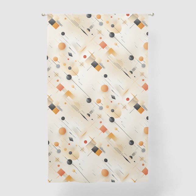 Abstract Bauhaus Sheer Curtains (Front)