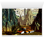 Abstract Bavarian Landscape Cards (Inside Horizontal (Bottom))