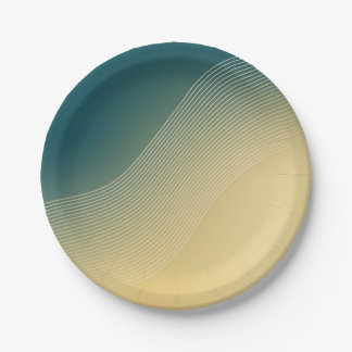 abstract beach background with sand and ocean paper plates