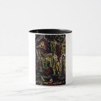abstract beach city mug