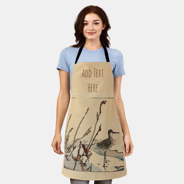 Abstract Beach Design add text, Apron (Worn)