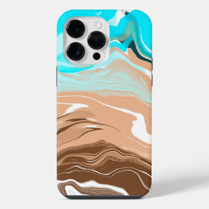 Abstract Beach Fluid Art  iPhone 14 Pro Max Case