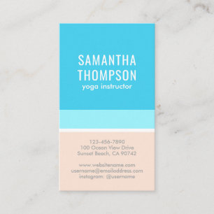 Abstract Beach Modern Minimalist Unique Vertical Business Card