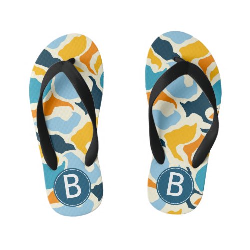 Abstract Beach Personalized Pair of Flip Flops