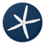 Abstract Beach Scallop Seashell Ceramic Knob