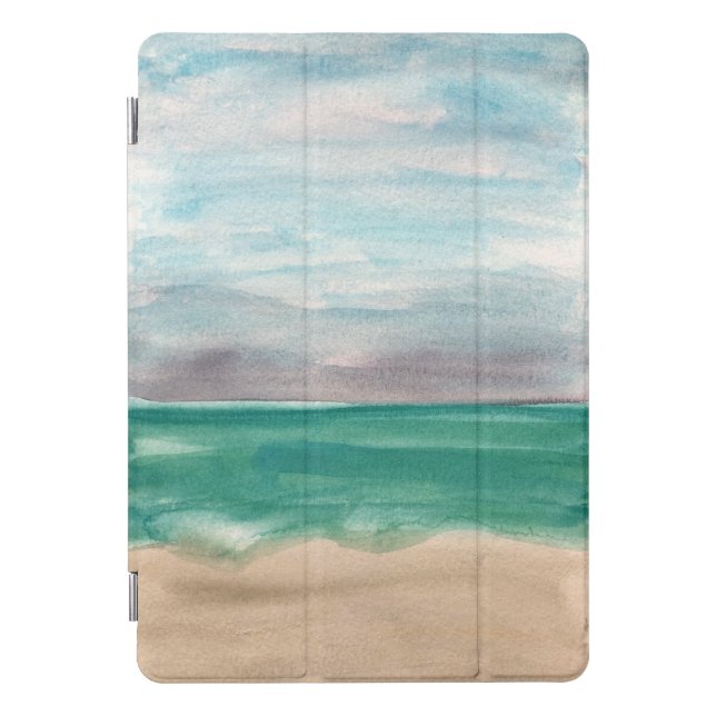 Abstract Beach Watercolor iPad Pro Cover (Front)