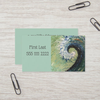 Abstract Beach Wave Fine Art Painting Business Card
