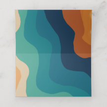 Abstract beach waves 70s style
