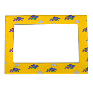 abstract bear and rocks magnetic frame