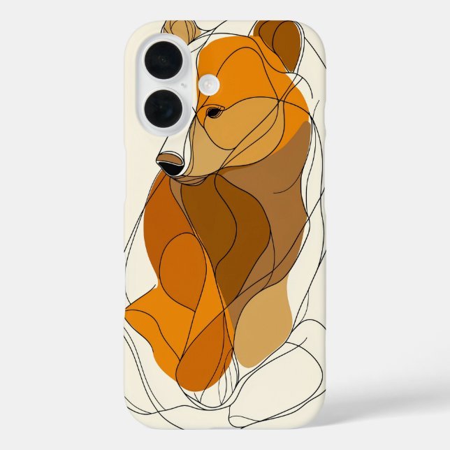 Abstract Bear Cub Silhouette Case-Mate iPhone Case (Back)