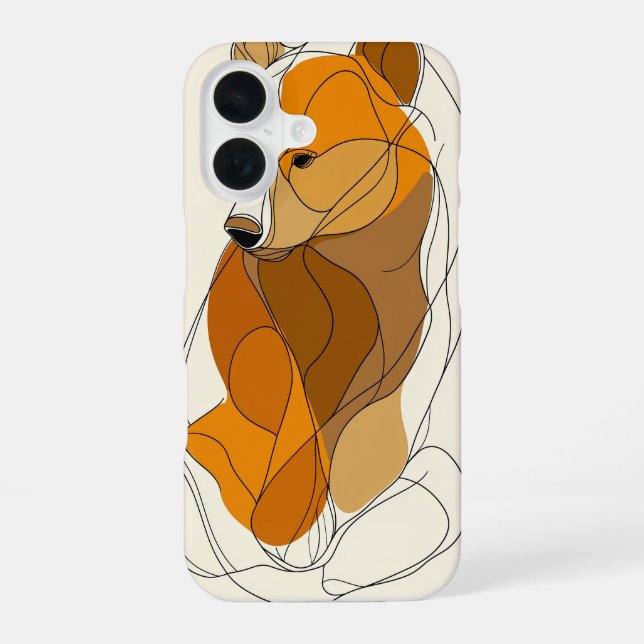 Abstract Bear Cub Silhouette Iphone Case (Back)