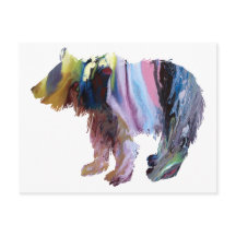 Abstract Bear cub Silhouette
